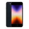 Smartphone de color negro con cámaras delanteras y traseras, icono del dispositivo iPhone SE 3.