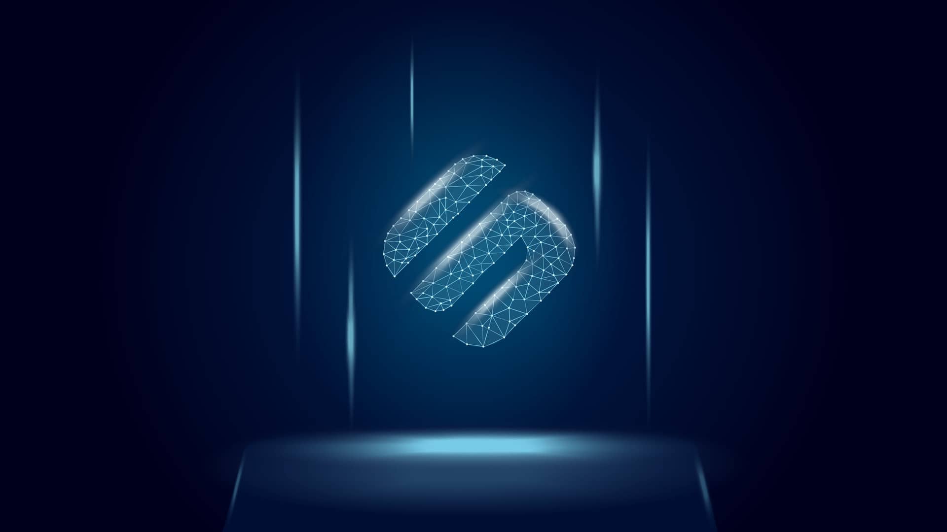 logotipo de las criptomoendas swipe con efecto de movimeinto sobre un fondo azul