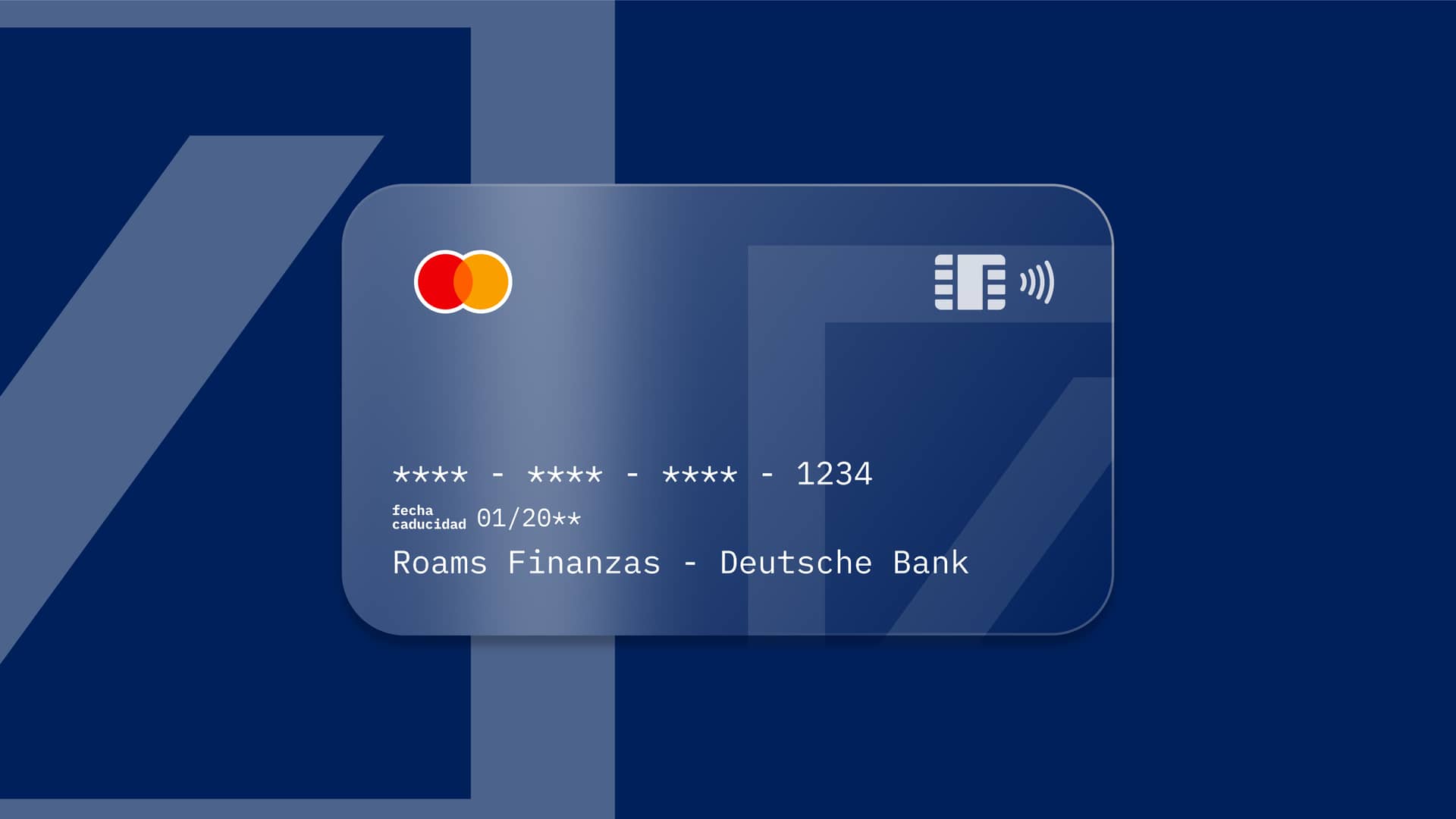 Joven pasando su tarjeta de crédito deutsche bank por tpv