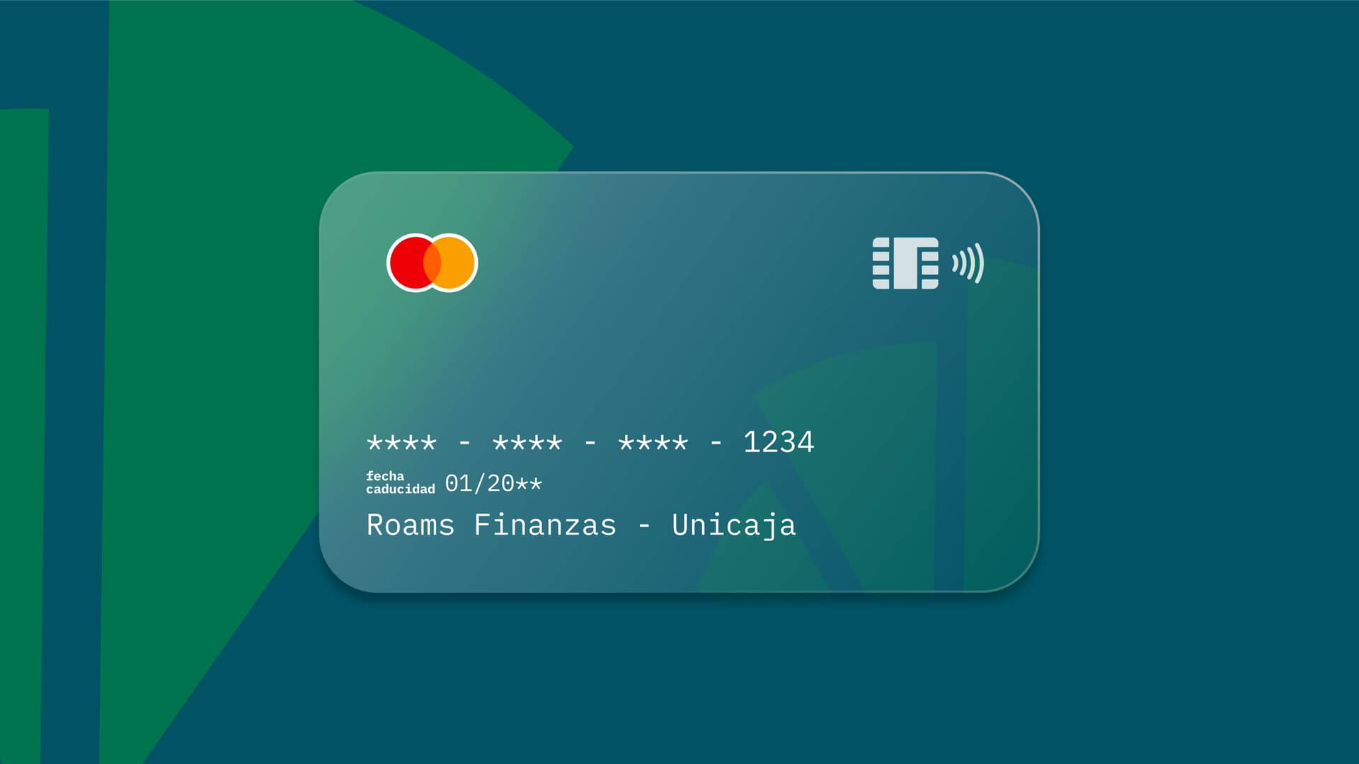 Detalle números tarjeta de crédito unicaja